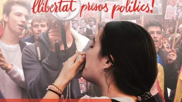 Cartel de la huelga de estudiantes convocada por el Sindicat d'Estudiants. Cartel de la huelga de estudiantes convocada por el Sindicat d'Estudiants.
