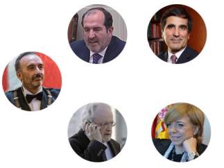 Los magistrados del juicio del procés.