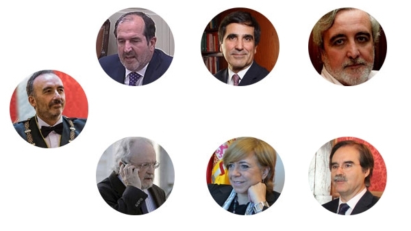 Los magistrados del juicio del procés. Los magistrados del juicio del procés.
