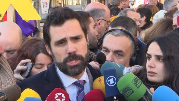 Roger Torrent, presidente del Parlament ante el Supremo. Roger Torrent, presidente del Parlament ante el Supremo.