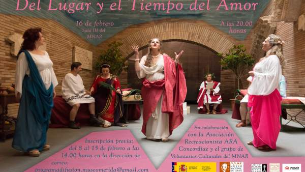 Cartel del Lugar del Tiempo y del Amor en el Museo Nacional de Arte Romano Cartel del Lugar del Tiempo y del Amor en el Museo Nacional de Arte Romano