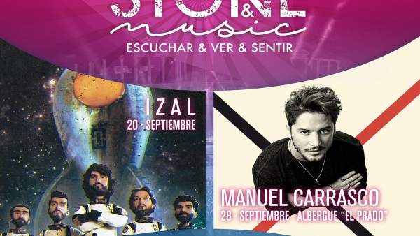 Carte de las actuaciones de Izal y de Manuel Carrasco en el Stone&Music de Mérid Carte de las actuaciones de Izal y de Manuel Carrasco en el Stone&Music de Mérid