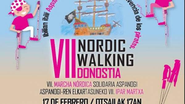 Cartel de la VII edición de la marcha nórdica solidaria de Aspanogi en San Sebas Cartel de la VII edición de la marcha nórdica solidaria de Aspanogi en San Sebas