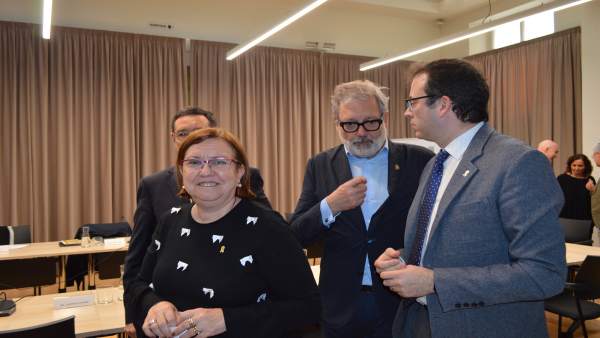 Rosa Maria Perelló junto Ramon Farré, Fèlix Larrosa y Marc Solsona Rosa Maria Perelló junto Ramon Farré, Fèlix Larrosa y Marc Solsona