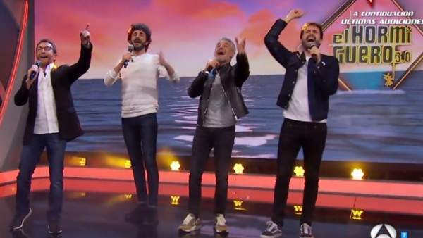 Miki Esparbé, Sergio Dalma y Julián López, en 'El hormiguero'. Miki Esparbé, Sergio Dalma y Julián López, en 'El hormiguero'.