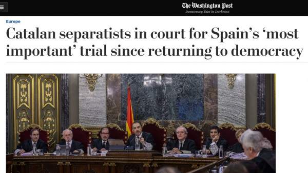El juicio al 'procés', en 'The Washington Post' El juicio al 'procés', en 'The Washington Post'