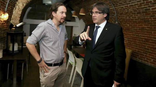 Pablo Iglesias y Carles Puigdemont Pablo Iglesias y Carles Puigdemont