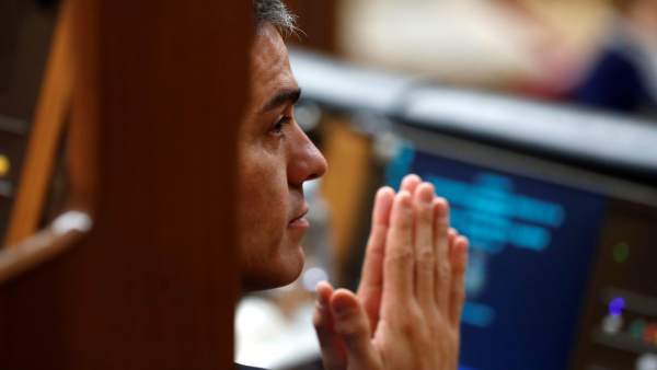 Pedro Sánchez, en la votación que tumbó sus presupuestos Pedro Sánchez, en la votación que tumbó sus presupuestos