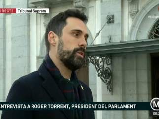 El presidente del Parlament, Roger Torrent