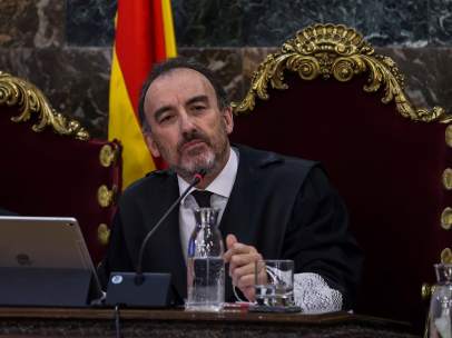 El presidente de la Sala de lo Penal del Supremo, Manuel Marchena, durante el juicio contra el procés.