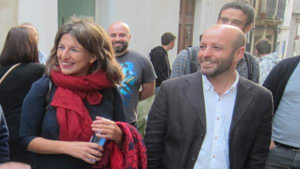 Yolanda Díaz y Luís Villares en la campaña electoral de 2016 Yolanda Díaz y Luís Villares en la campaña electoral de 2016