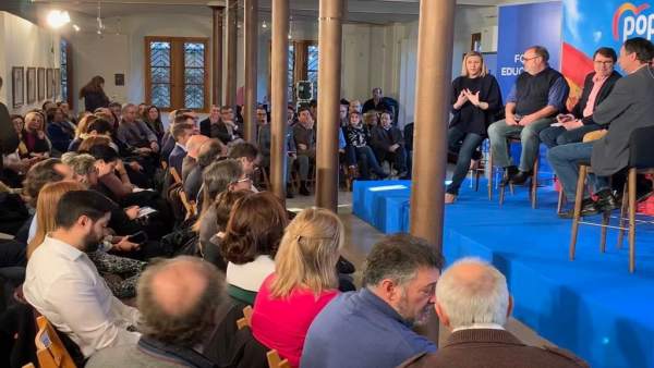 Mañueco durante su participación en el Foro de Educación del PP de Castilla y Le Mañueco durante su participación en el Foro de Educación del PP de Castilla y Le
