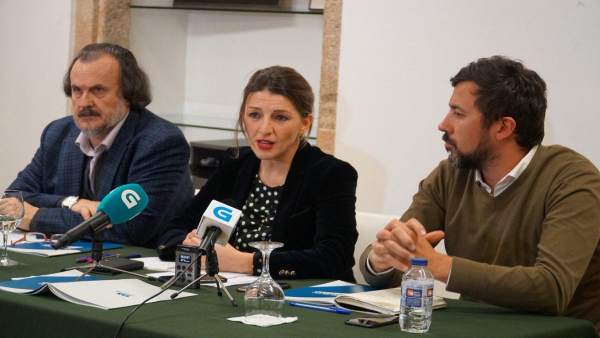 Miguel Anxo Fernán Vello, Yolanda Díaz y Antón Gómez-Reino, diputados de En Mare Miguel Anxo Fernán Vello, Yolanda Díaz y Antón Gómez-Reino, diputados de En Mare