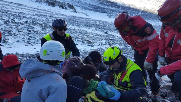 Rescate de un montañero en el Moncayo Rescate de un montañero en el Moncayo