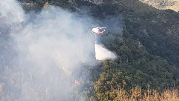 Incendio forestal en Obeso Incendio forestal en Obeso