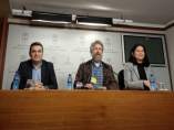 Pedro de Rueda (PP), Xuan Valladares (Asturias Ganadera) y Carmen Fernández (For