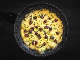 Sartenada de calabacín con queso y jamón