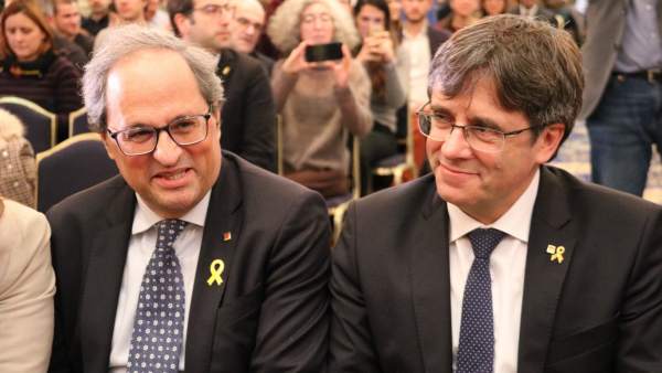 Torra y Puigdemont en Bruselas. Torra y Puigdemont en Bruselas.