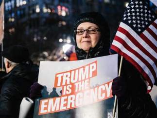 Manifestantes contra Trump