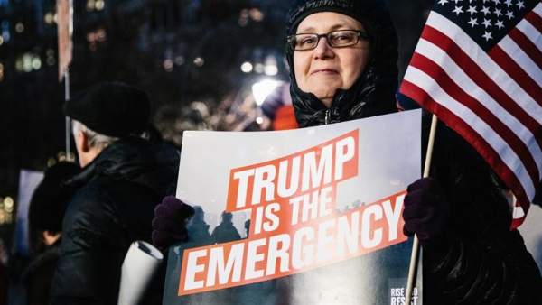 Manifestantes contra Trump Manifestantes contra Trump