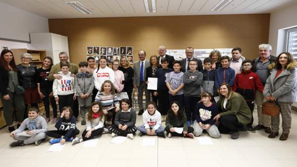 Visita de Javier Lambán al CEIP de Sobradiel Visita de Javier Lambán al CEIP de Sobradiel