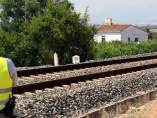Una foto de archivo en una vía del tren