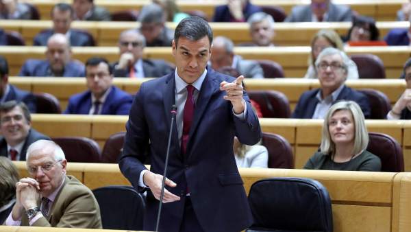 Pedro Sánchez en el Senado. Pedro Sánchez en el Senado.
