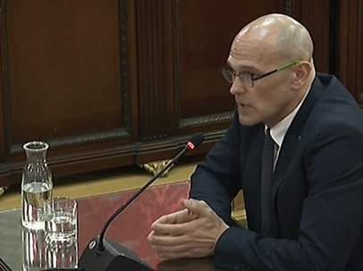 Raúl Romeva declara en el Tribunal Supremo durante el juicio al 'procés'