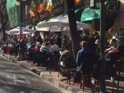 Seguidores del Celtic en Valencia