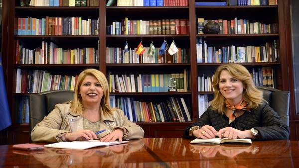 Ana Mestre y la alcaldesa de Jerez, Mamen Sánchez Ana Mestre y la alcaldesa de Jerez, Mamen Sánchez
