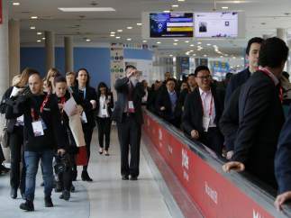 Participantes en la edición 2018 del congreso de móviles de Barcelona.