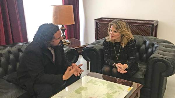 Mestre con el alcalde de Medina Mestre con el alcalde de Medina