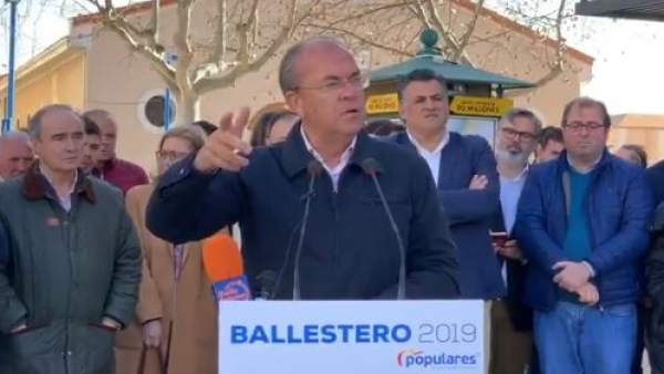28A.- Monago Pide Un 'Cambio En El Gobierno' Para Que Pedro Sánchez 'Deje De Ocu 28A.- Monago Pide Un 'Cambio En El Gobierno' Para Que Pedro Sánchez 'Deje De Ocu