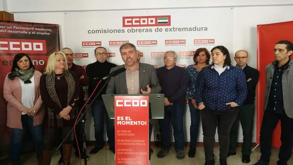 Encuentro de CCOO para analizar la situación del tren en Extremadura Encuentro de CCOO para analizar la situación del tren en Extremadura