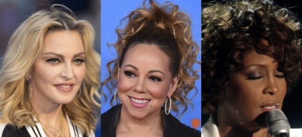 Madonna, Mariah Carey y Whitney Houston