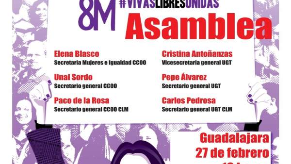 Cartel de la Asamblea de CCOO y UGT Cartel de la Asamblea de CCOO y UGT
