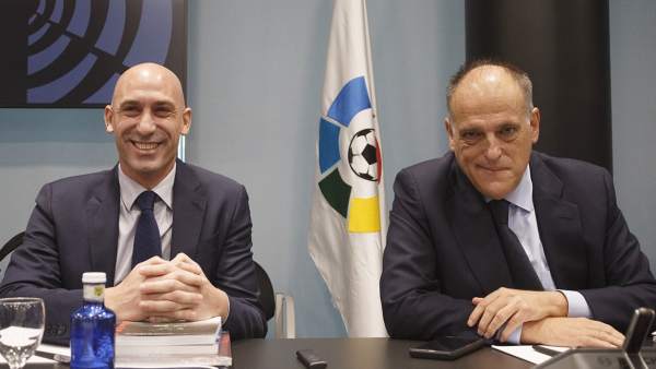 Luis Rubiales y Javier Tebas Luis Rubiales y Javier Tebas