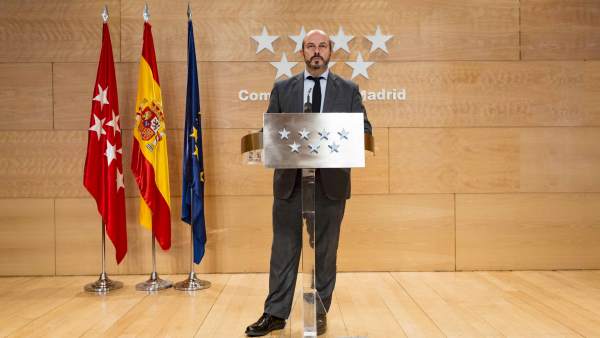 El vicepresidente de la Comunidad de Madrid, Pedro Rollán, este martes. El vicepresidente de la Comunidad de Madrid, Pedro Rollán, este martes.