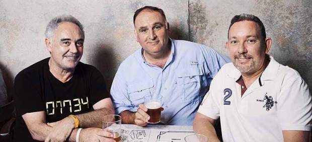 José Andrés junto a Ferran y Albert Adrià