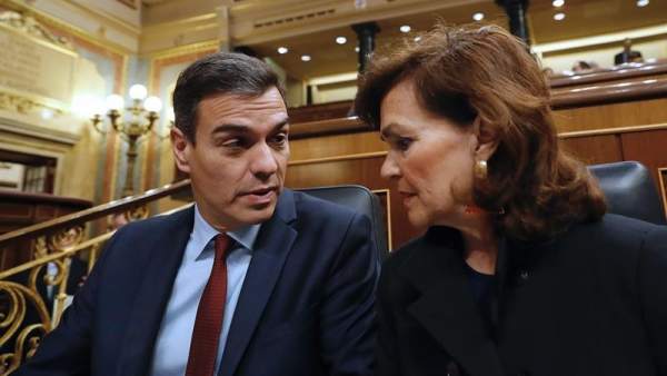Pedro Sánchez y Carmen Calvo Pedro Sánchez y Carmen Calvo
