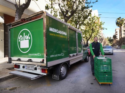 Camión de reparto de Mercadona