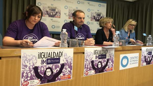 Presentación de la movilización de UGT y CCOO Industria por el 8M. Presentación de la movilización de UGT y CCOO Industria por el 8M.