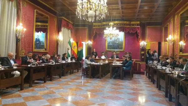 Pleno del Ayuntamiento de Granada, reunido para aprobar una ordenanza fiscal par Pleno del Ayuntamiento de Granada, reunido para aprobar una ordenanza fiscal par