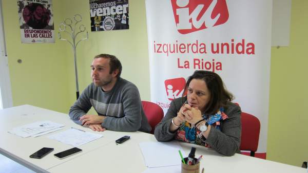 Henar Moreno y Diego Mendiola, de IU La Rioja Henar Moreno y Diego Mendiola, de IU La Rioja