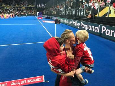 Alex Danson, capitana de la selección de Gran Bretaña de hockey
