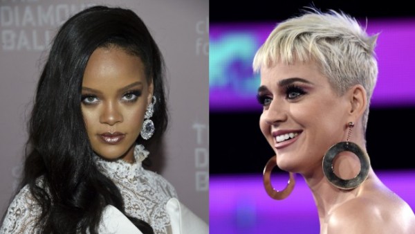 las cantantes Rihanna y Katy Perry las cantantes Rihanna y Katy Perry