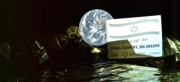 Selfi del módulo lunar israelí Bereshit