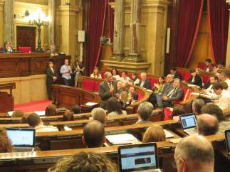 Torra en el pleno del Parlament.