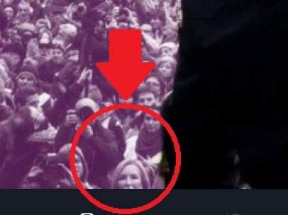 La imagen de Carmen Lomana, en el cartel de Podemos