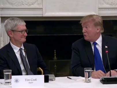 Tim Cook y Donald Trump
